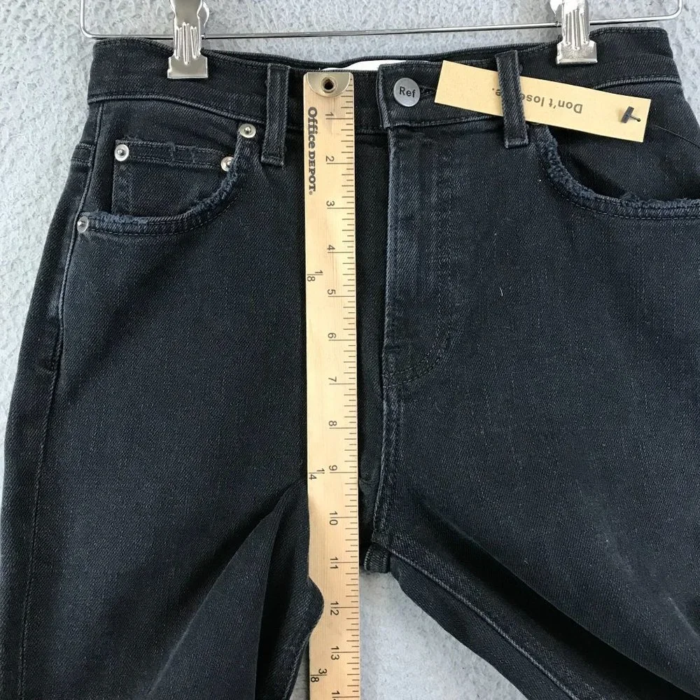 NWT Reformation Jeans Womens Hepburn Skinny Jeans Size 25 Black High Rise - Picture 7 of 11